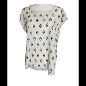 Tea n Rose Ikat Hi Lo Top Size Large